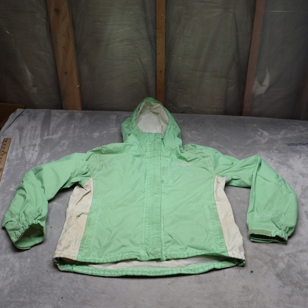 North Face Rain Jacket Women Small Green HyVent Lightweight Waterproof Insulated